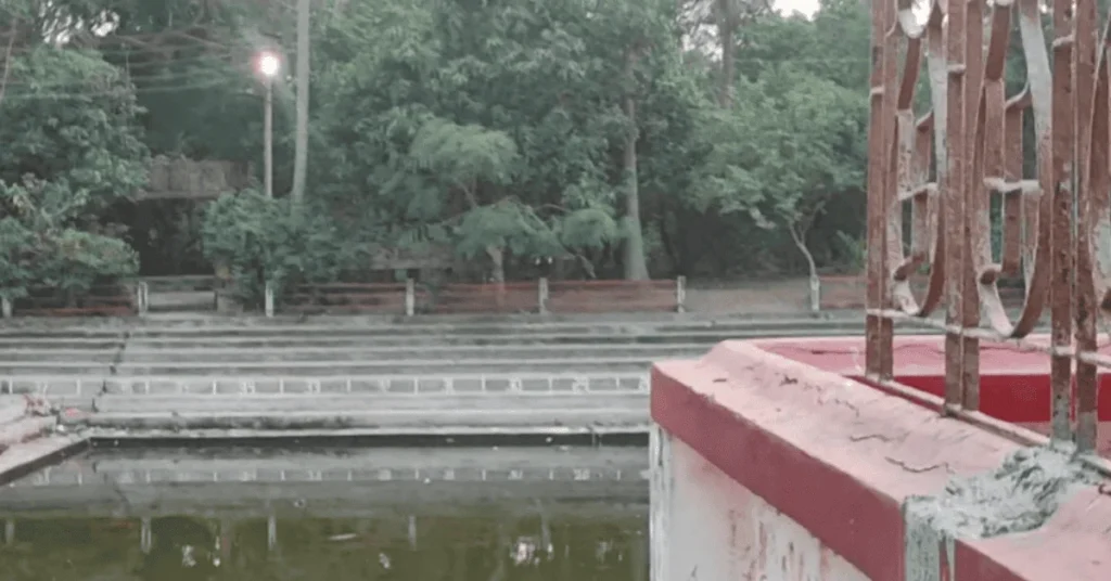 pond in the temple area of Shiv Sheetla Temple pakur jharkhand