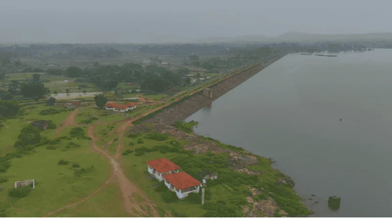 sote dam view from dron in ramgarh jharkhand