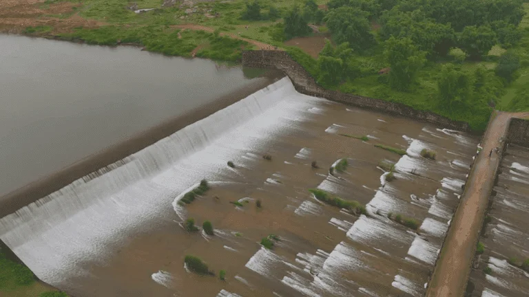 water follow in sote dam ramgarh